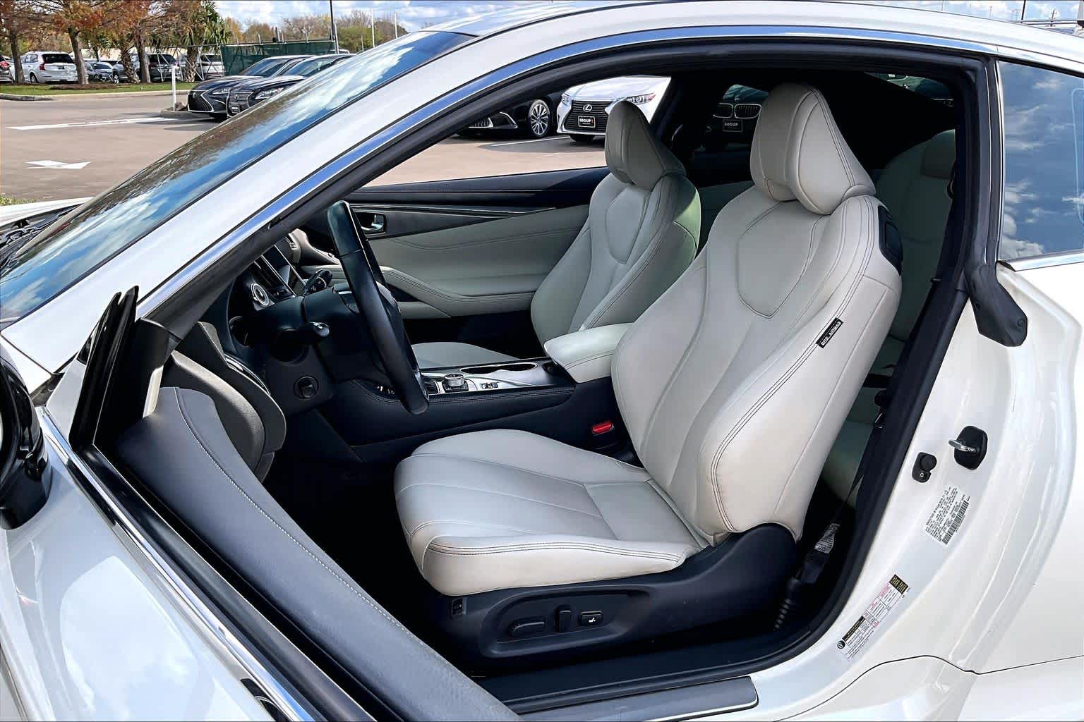 2018 INFINITI Q60 3.0t LUXE Majestic White at Mercedes-Benz of Houston North