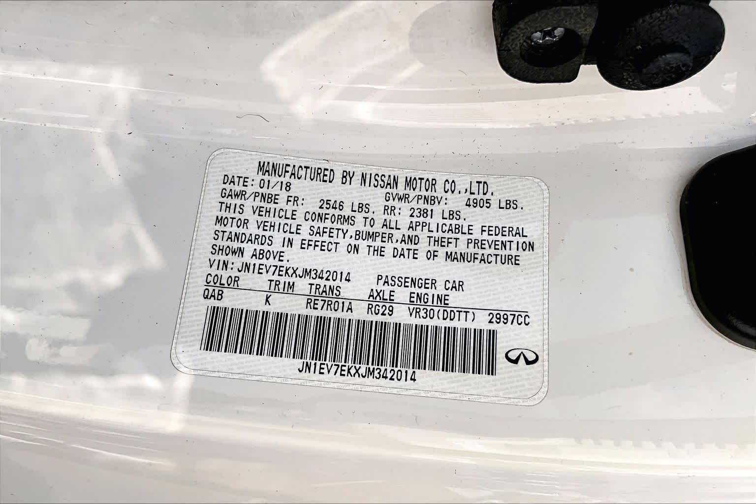 2018 INFINITI Q60 3.0t LUXE Majestic White at Mercedes-Benz of Houston North