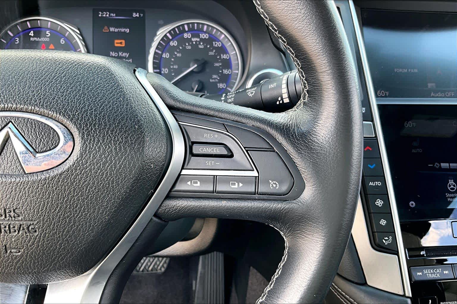 2018 INFINITI Q60 3.0t LUXE Majestic White at Mercedes-Benz of Houston North