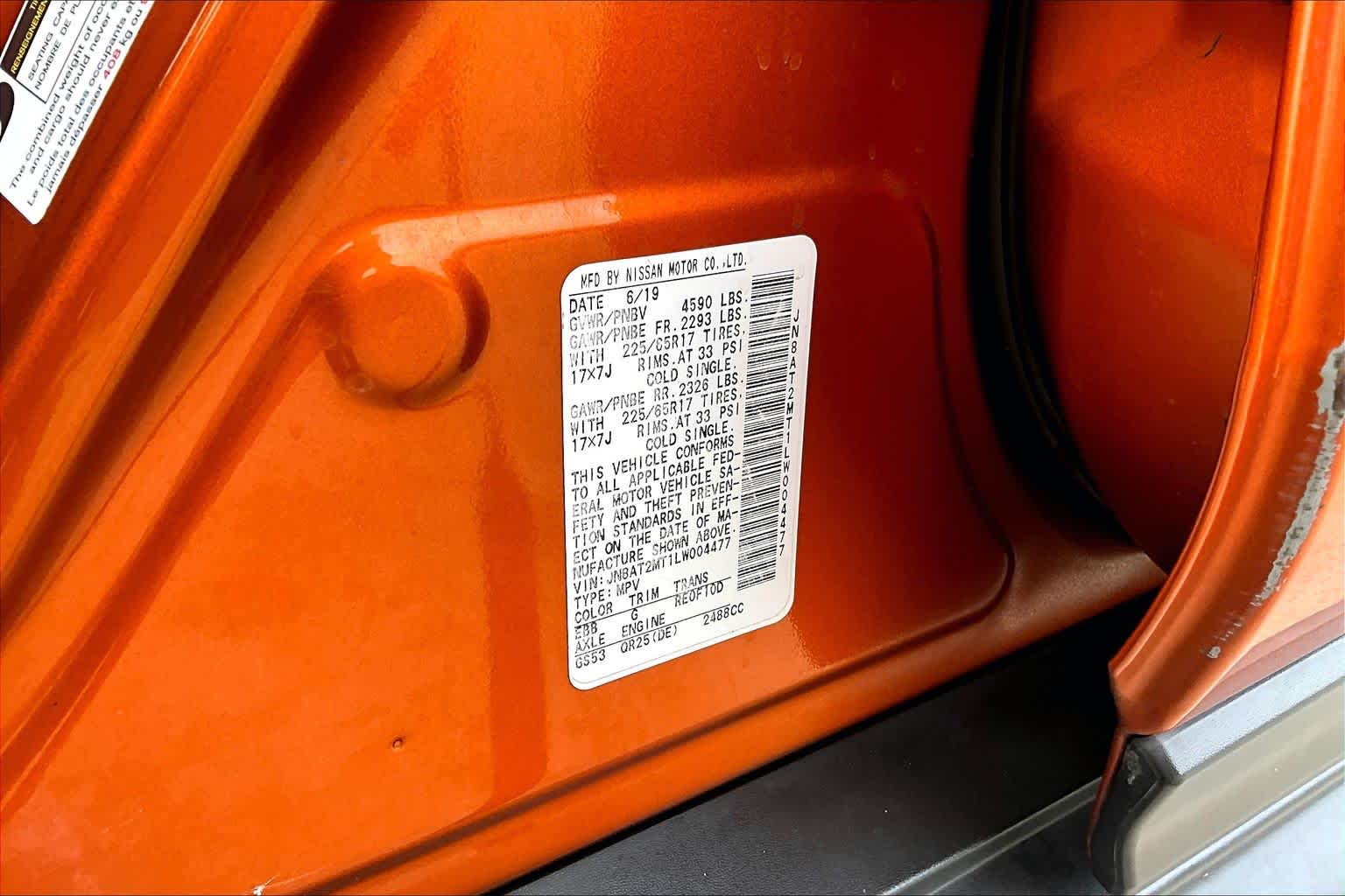 2020 Nissan Rogue SV Monarch Orange Metallic at HGreg Houston