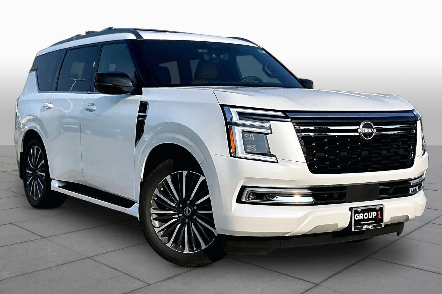 2025 Nissan Armada Platinum Reserve Everest White Pearl Tricoat at Sterling McCall Nissan