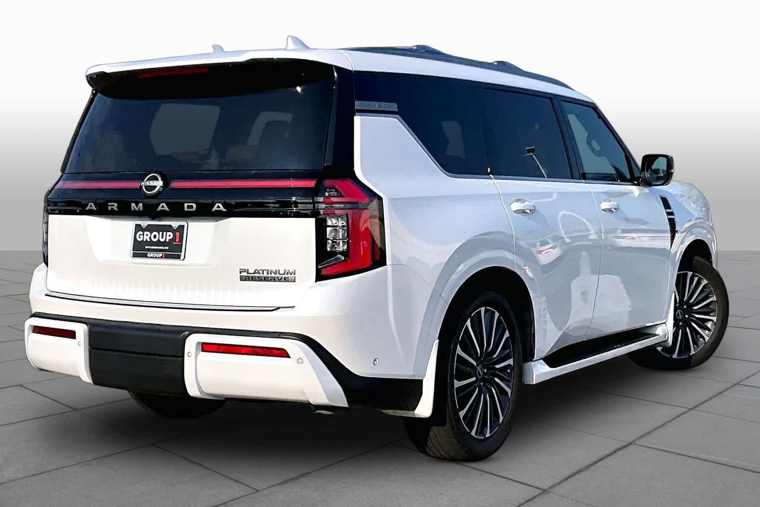 2025 Nissan Armada Platinum Reserve Everest White Pearl Tricoat at Sterling McCall Nissan