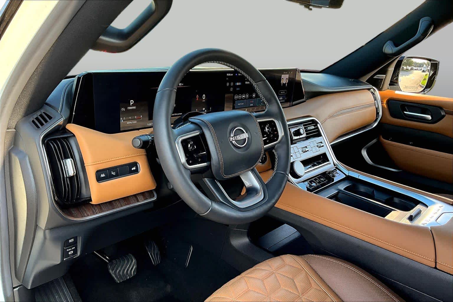 2025 Nissan Armada Platinum Reserve Everest White Pearl Tricoat at Sterling McCall Nissan