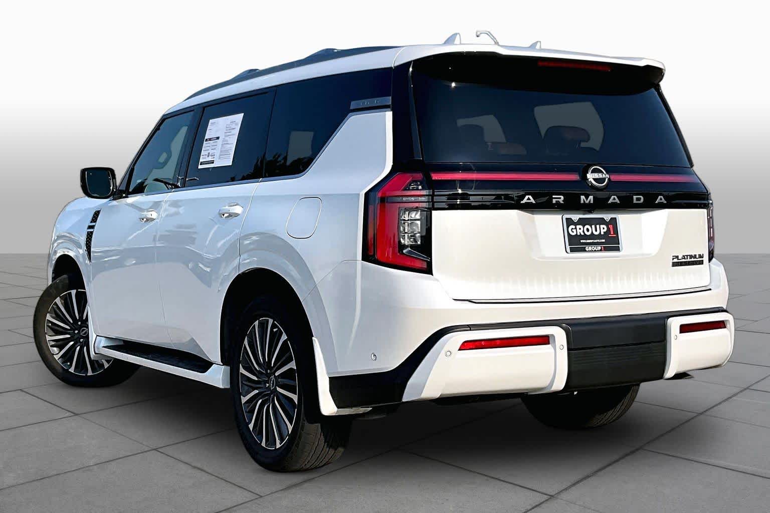 2025 Nissan Armada Platinum Reserve Everest White Pearl Tricoat at Sterling McCall Nissan