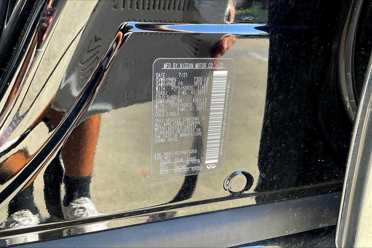 2022 INFINITI QX80 LUXE Black Obsidian at AutoNation USA Katy