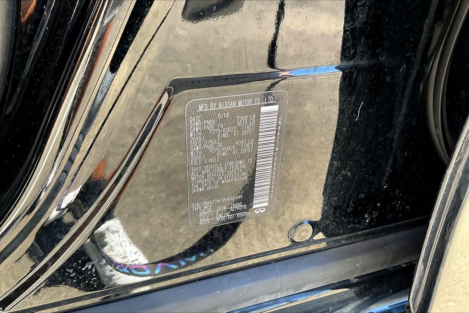 2019 INFINITI QX80 LUXE Black Obsidian at AutoNation Ford Gulf Fwy