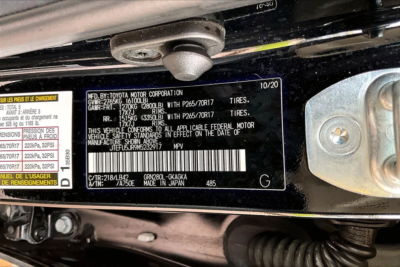 2021 Toyota 4Runner SR5 Premium Midnight Black Metallic at AutoNation Toyota Gulf Fwy