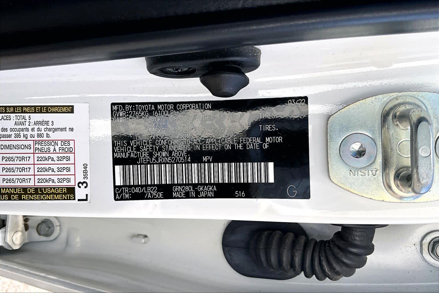 2022 Toyota 4Runner SR5 Premium White at Group 1 Toyota Southwest