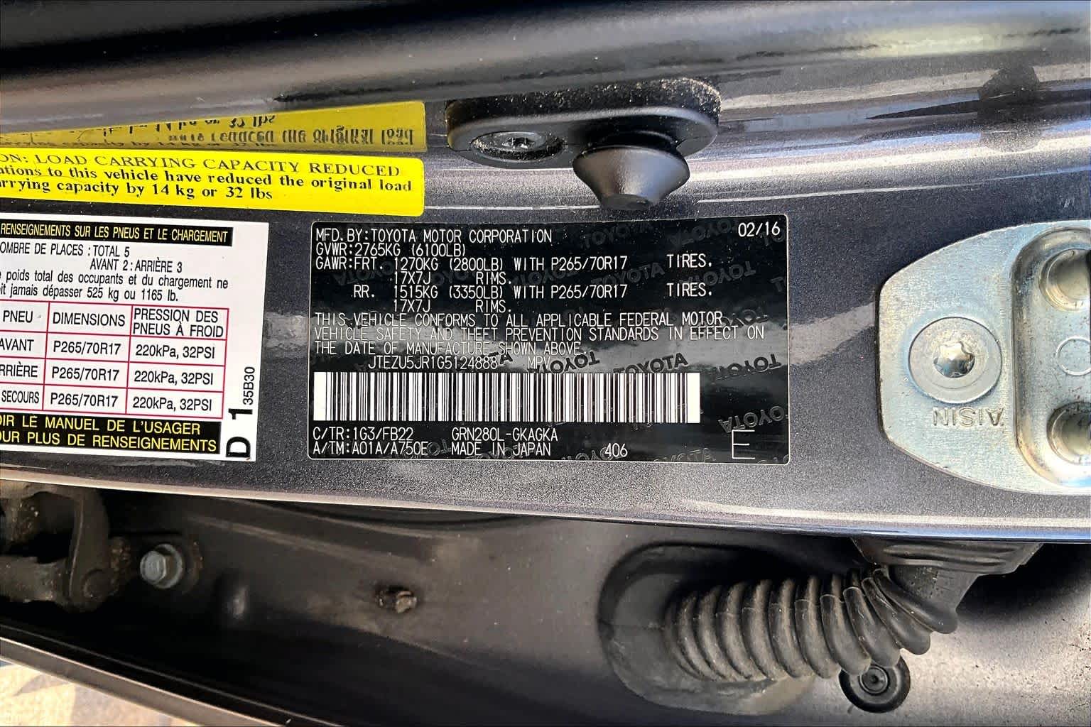 2016 Toyota 4Runner SR5 Magnetic Gray Metallic at Group 1 Toyota Southwest