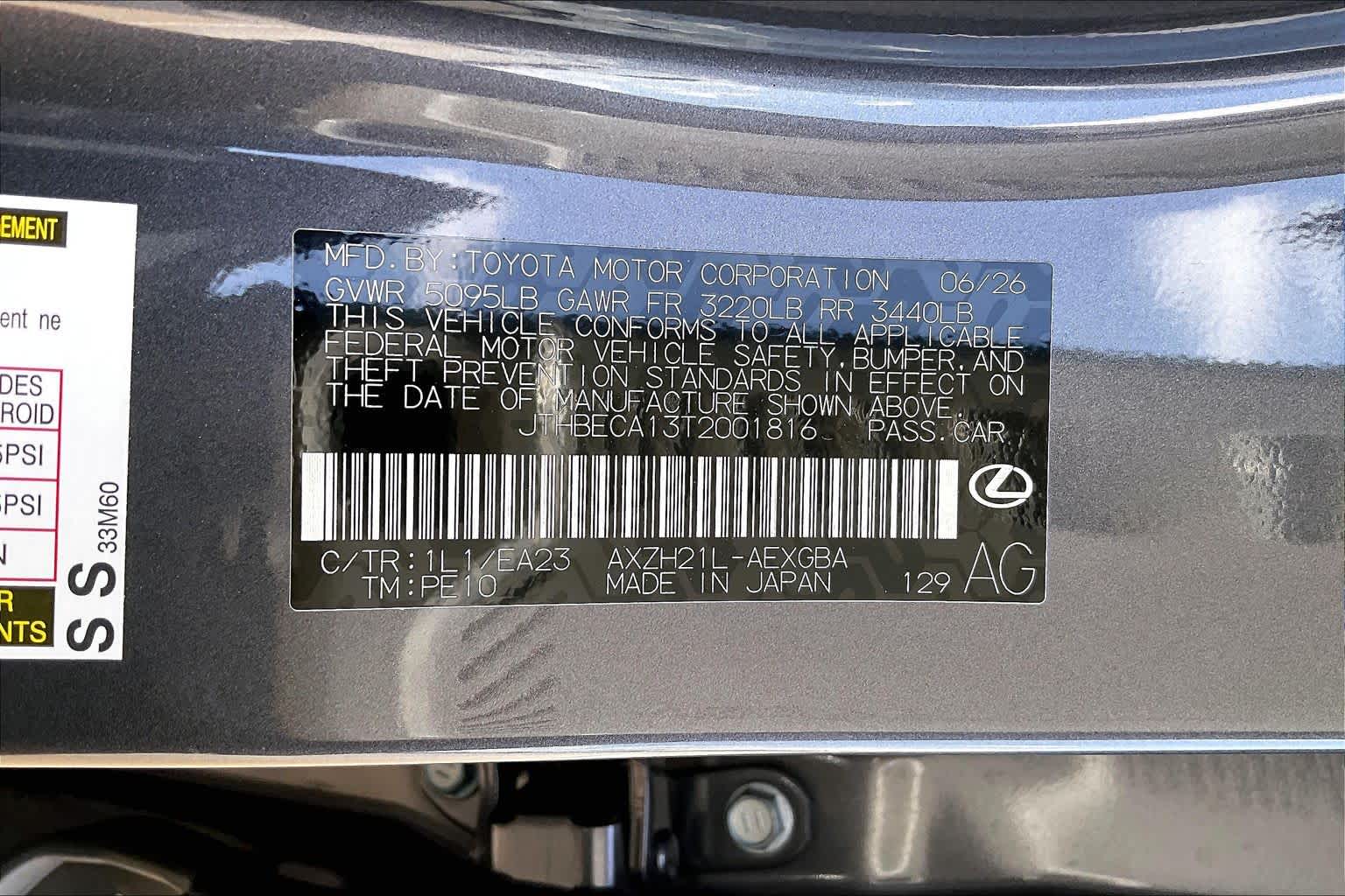 2026 Lexus ES 350h Premium+  Cloudburst Gray at Lexus of Clear Lake