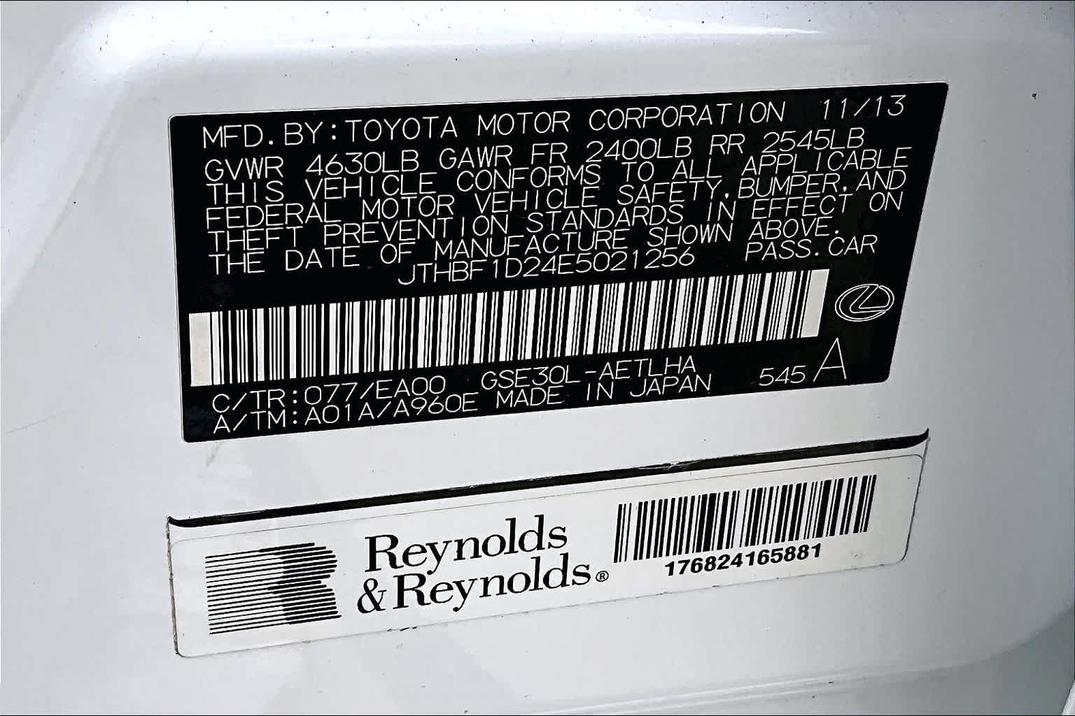 2014 Lexus IS 250  Starfire Pearl at Mac Haik Ford
