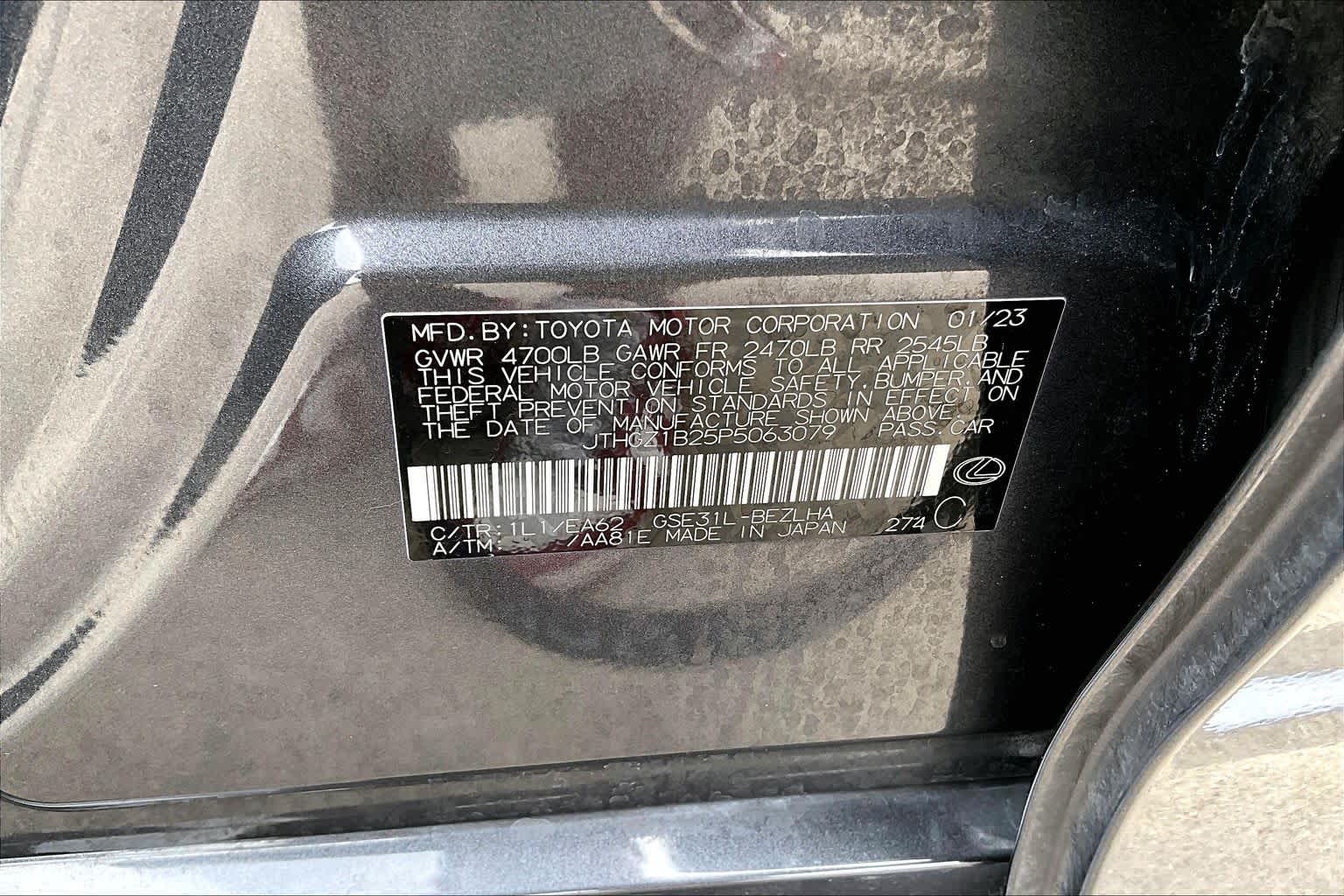 2023 Lexus IS 350 F SPORT  Cloudburst Gray at Lexus Southwest Houston