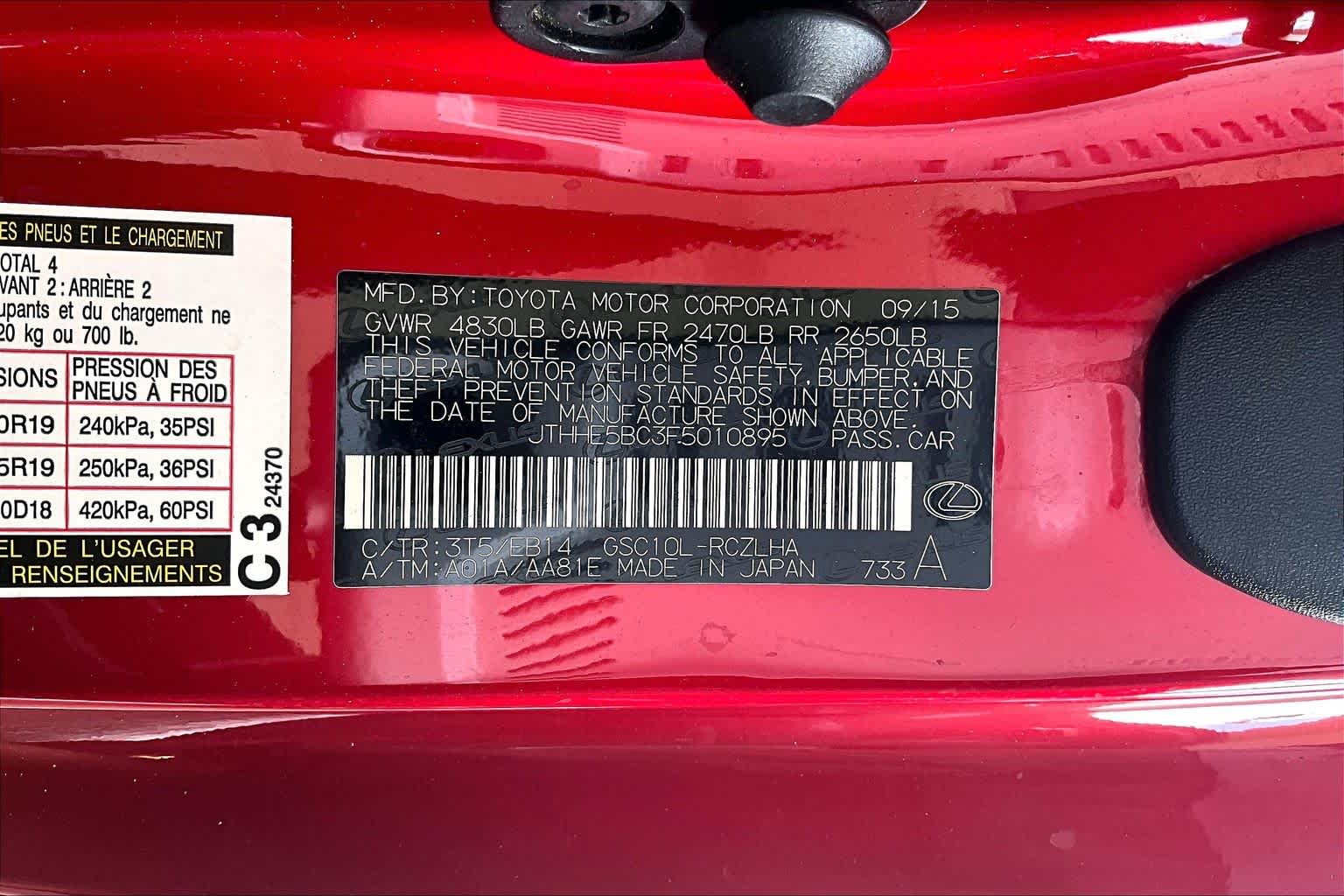 2015 Lexus RC 350  Infrared at Mac Haik Ford