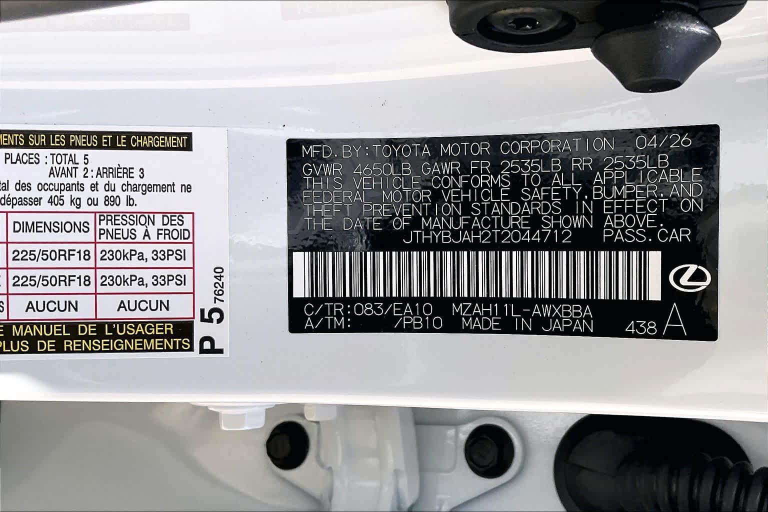 2026 Lexus UX 300h  Ultra White at Lexus of Clear Lake