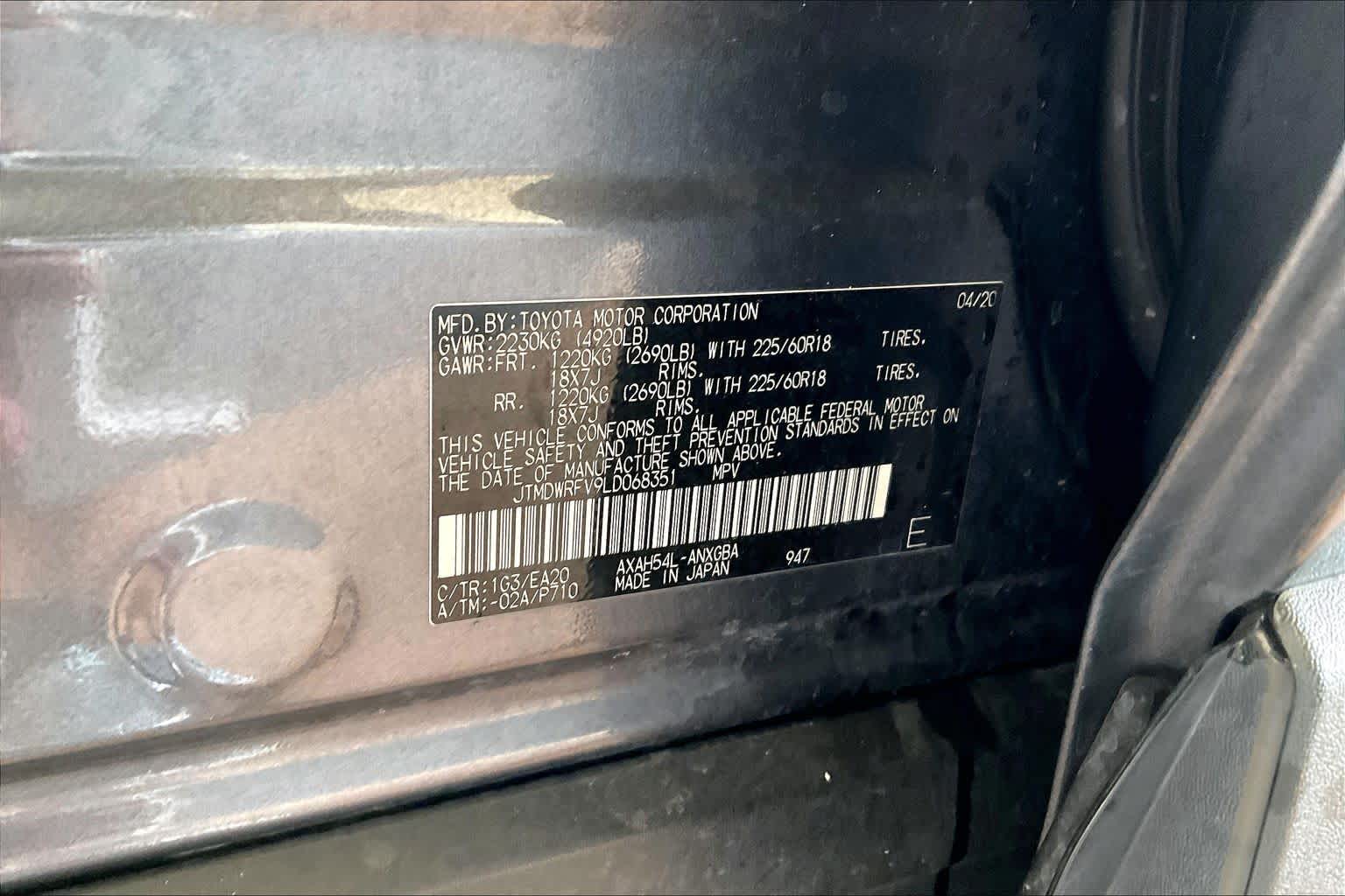 2020 Toyota RAV4 Hybrid Limited Magnetic Gray Metallic at AutoNation USA Houston