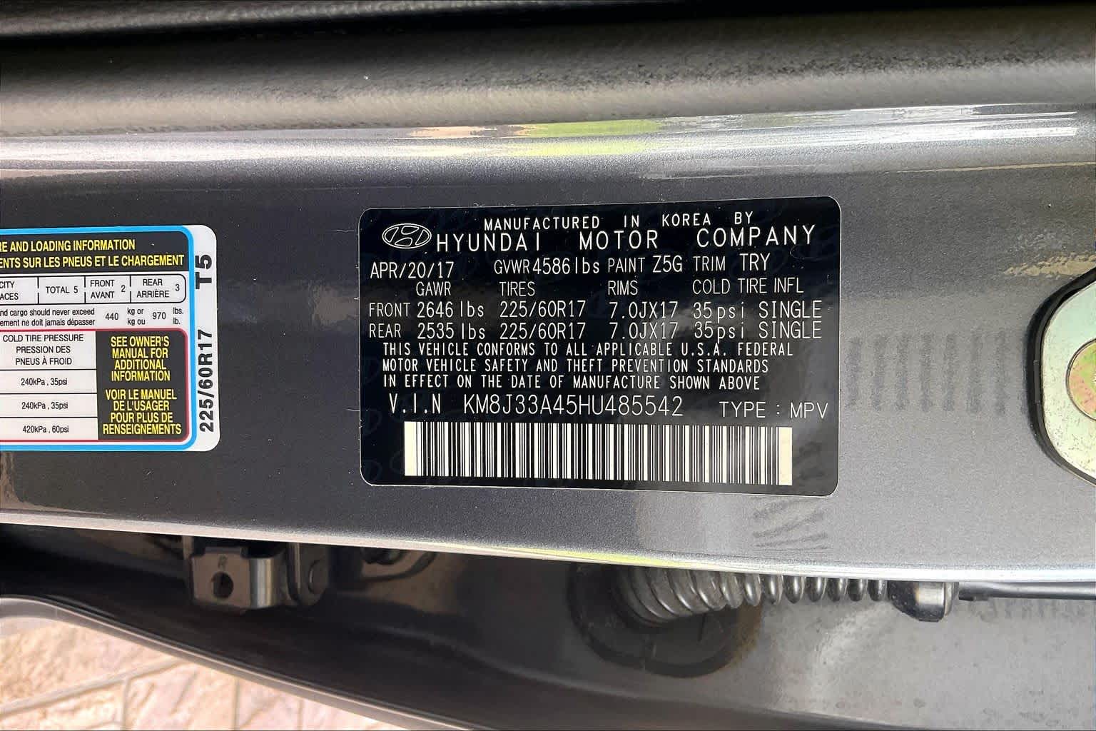 2017 Hyundai Tucson SE Plus Coliseum Gray at AutoNation USA Katy