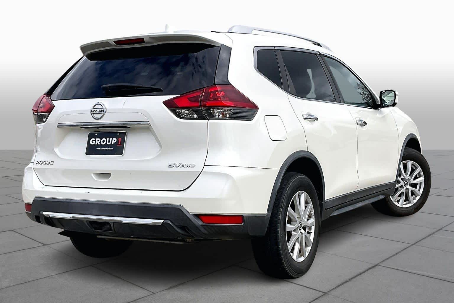2018 Nissan Rogue SV Pearl White at Mercedes-Benz of Houston North