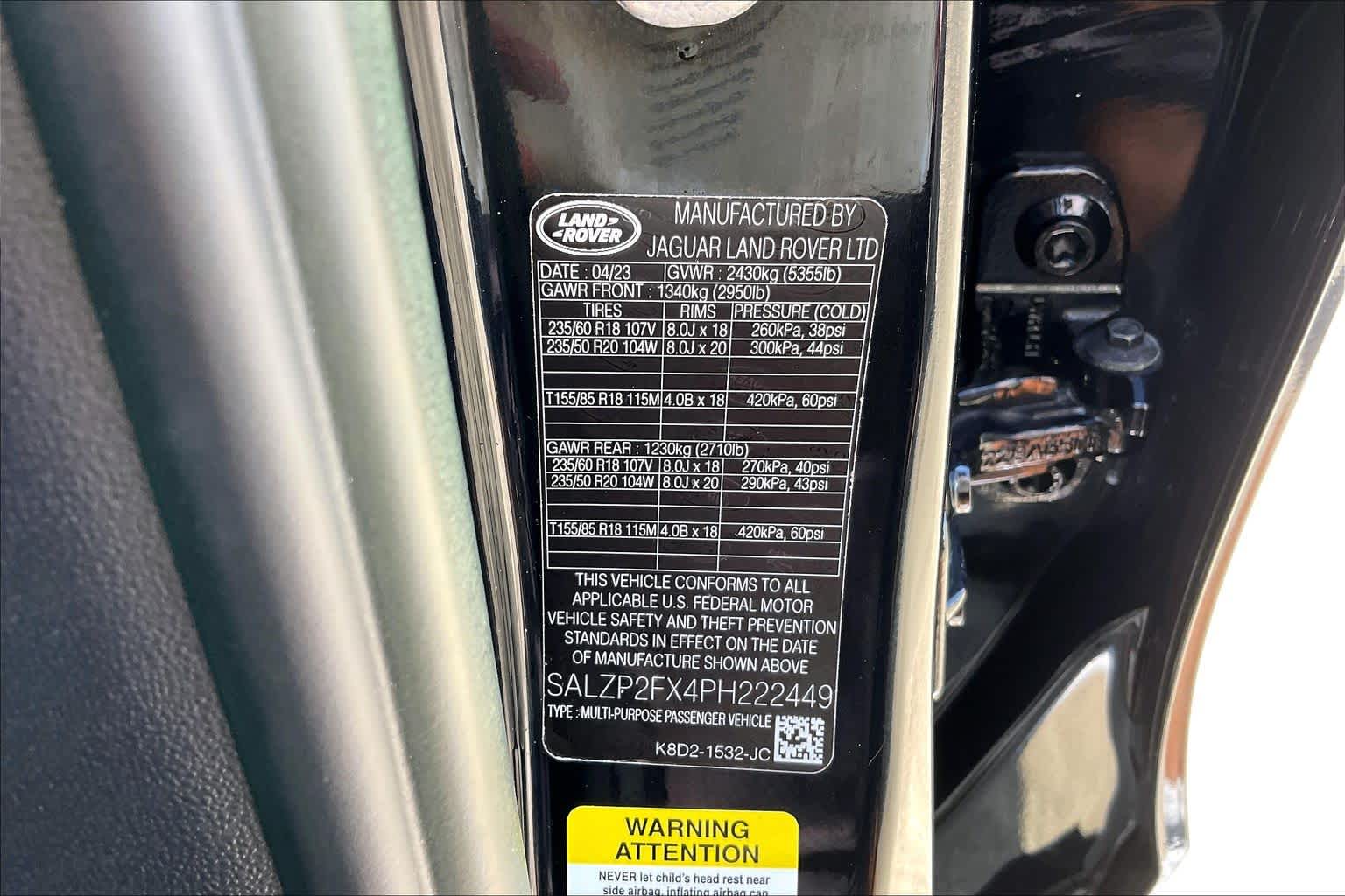 2023 Land Rover Range Rover Evoque SE Santorini Black Metallic at HGreg Houston