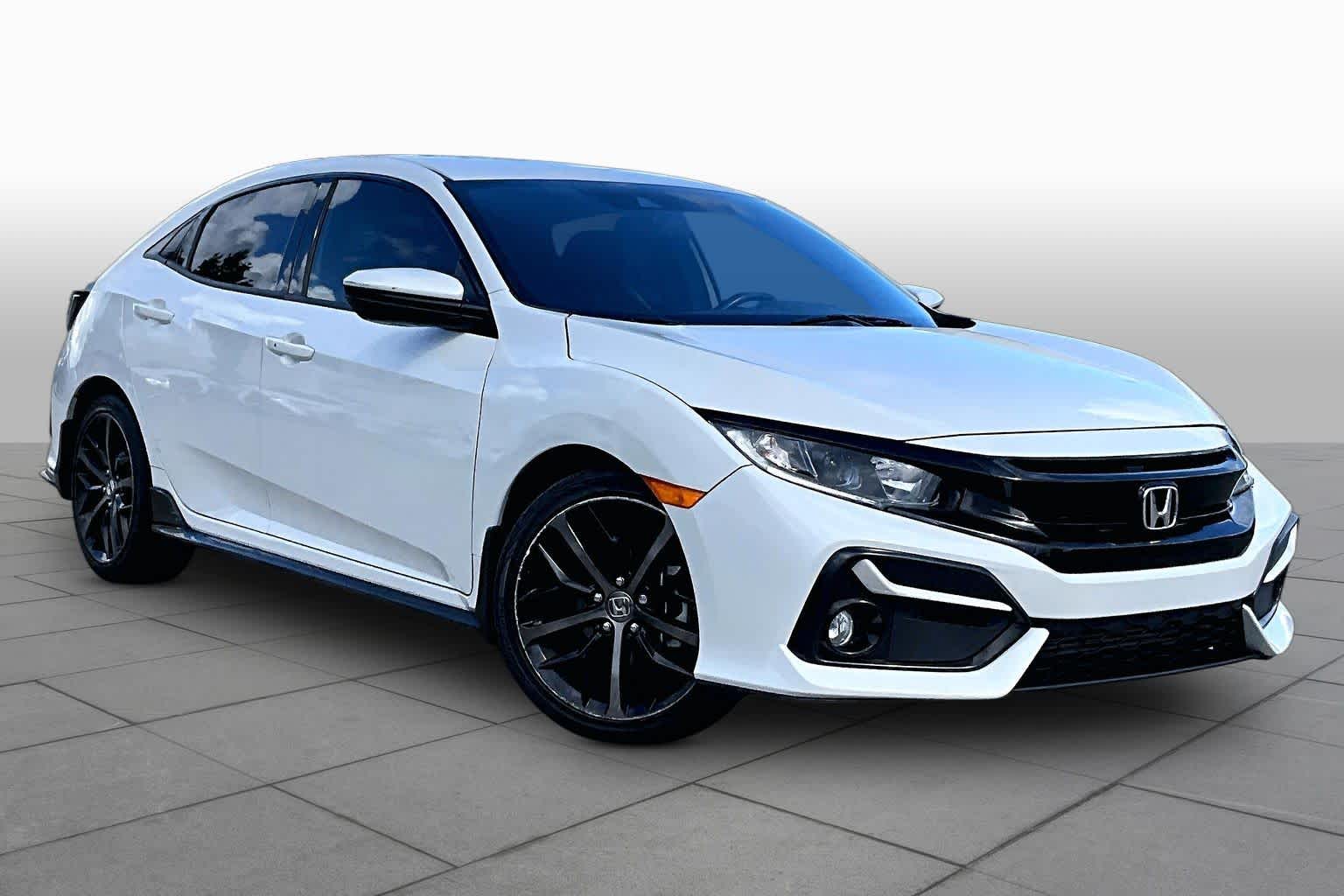 2021 Honda Civic Hatchback Sport Platinum White Pearl at Group 1 Toyota Southwest