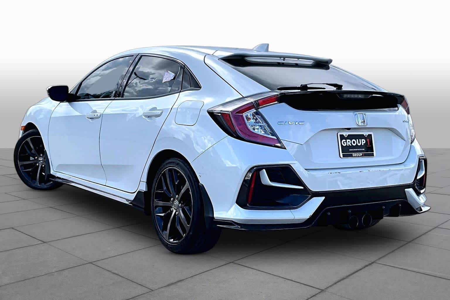 2021 Honda Civic Hatchback Sport Platinum White Pearl at Group 1 Toyota Southwest