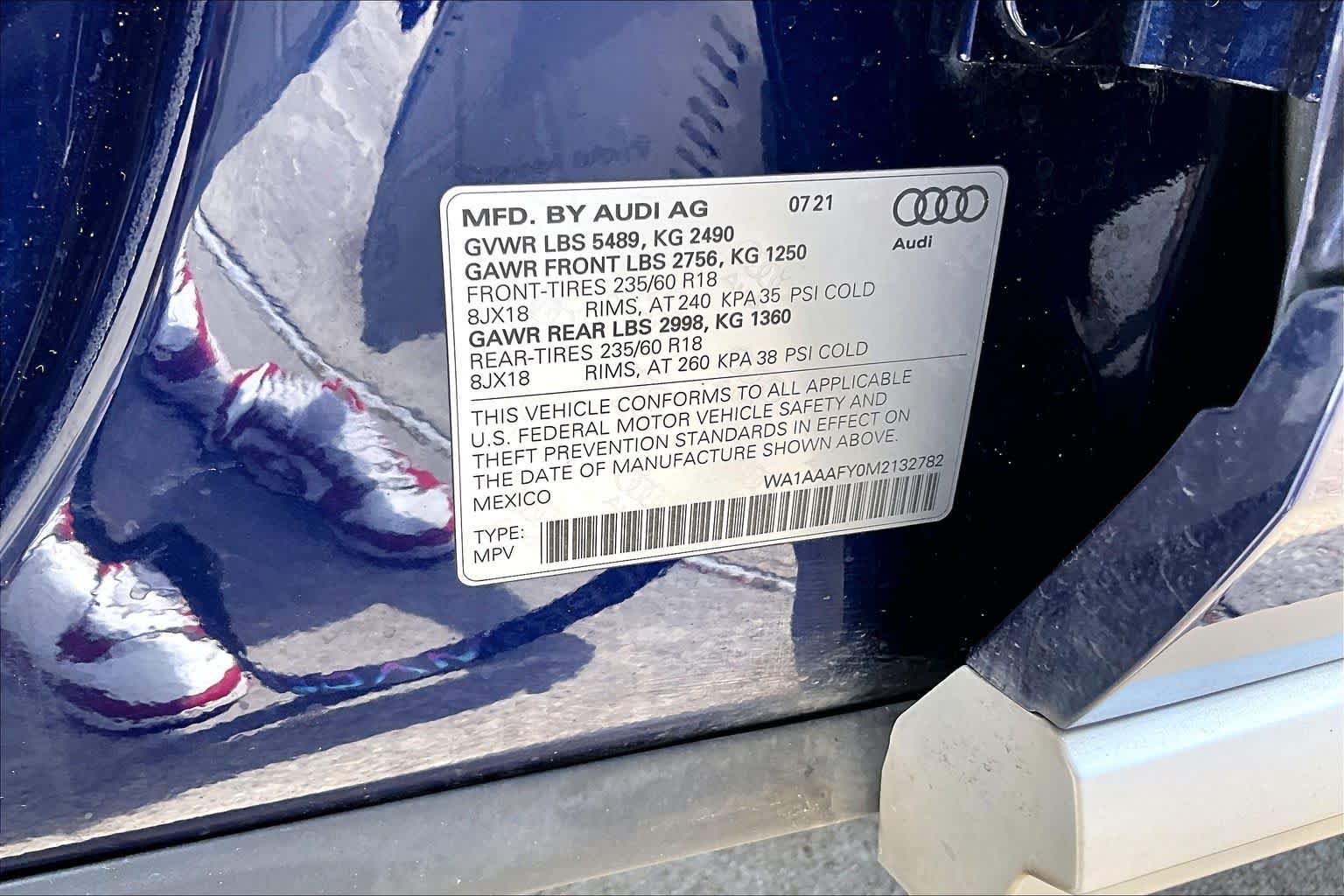 2021 Audi Q5 Premium Navarra Blue Metallic at Westside Kia