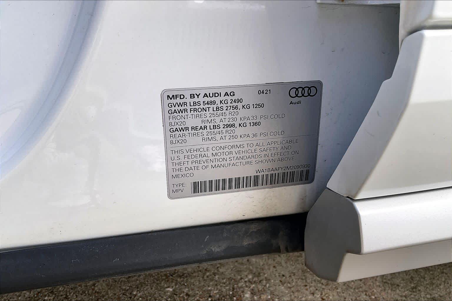 2021 Audi Q5 Premium Plus Glacier White Metallic at Lexus Southwest Houston