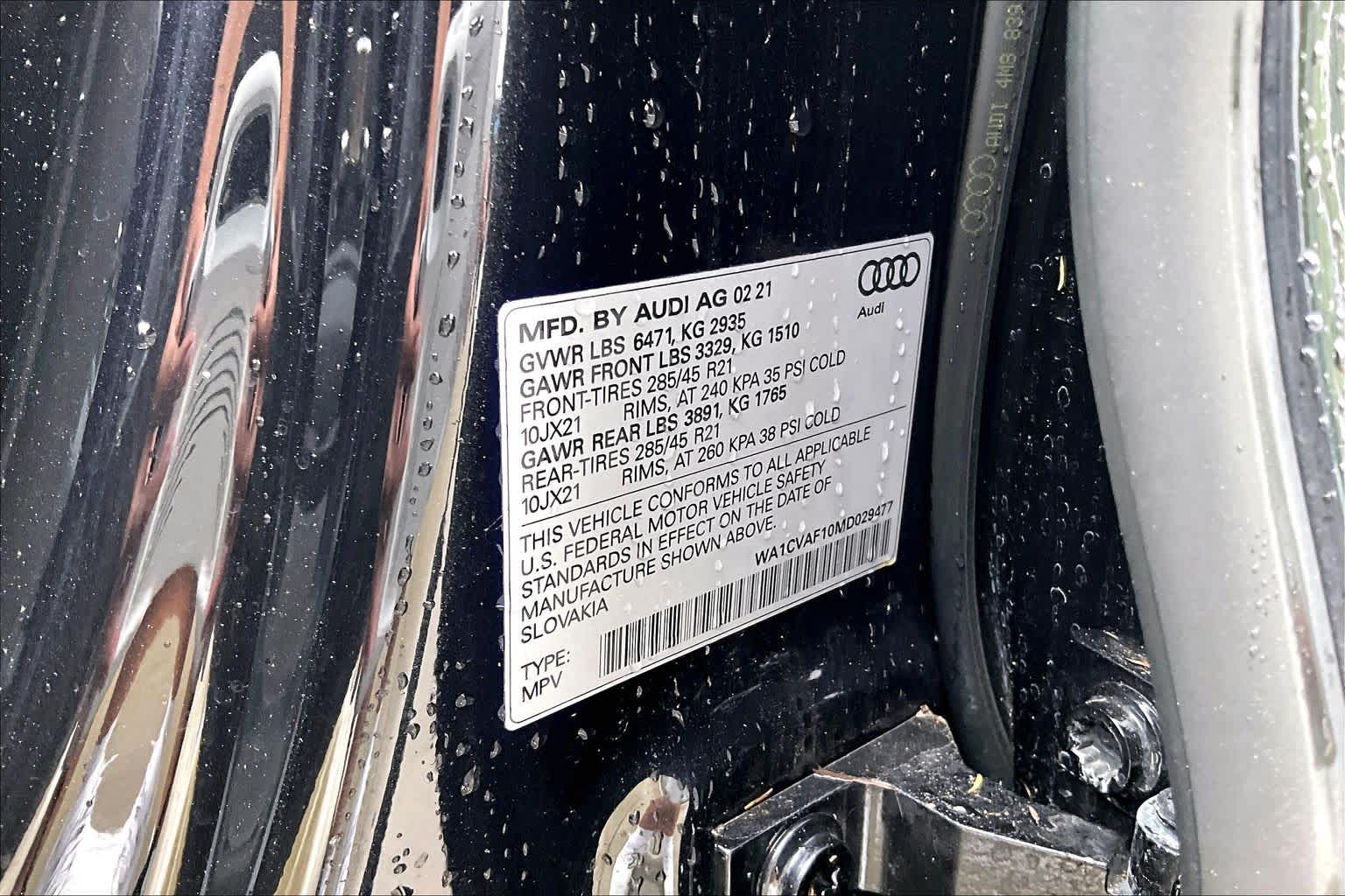 2021 Audi Q8 Prestige Orca Black Metallic at AutoNation USA Houston