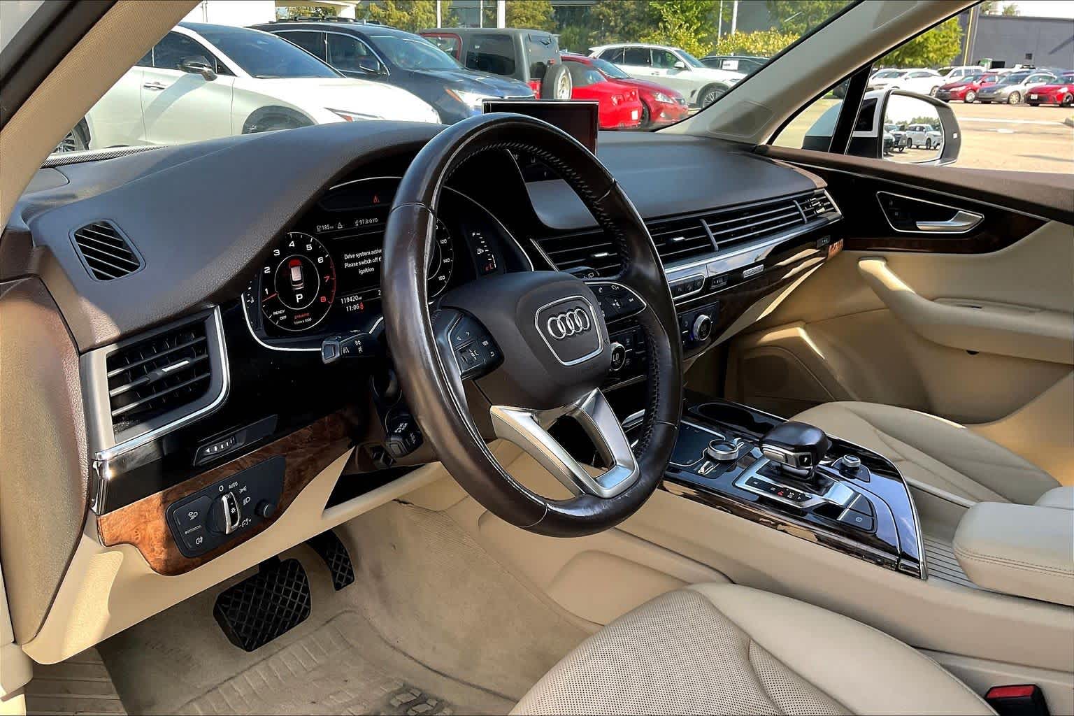 2018 Audi Q7 Premium Plus Glacier White Metallic at AutoNation Chrysler Jeep Dodge Ram Spring