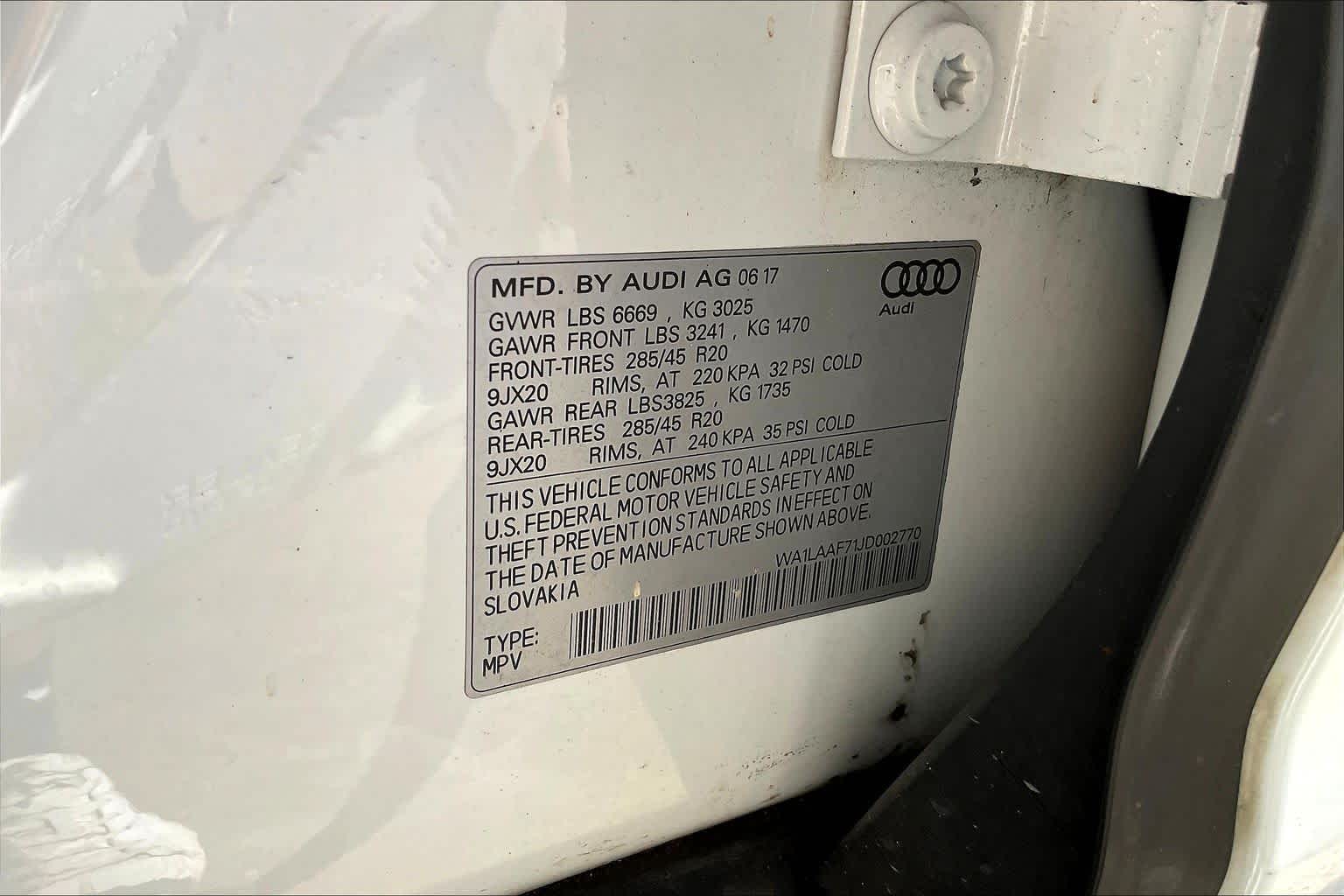 2018 Audi Q7 Premium Plus Glacier White Metallic at AutoNation Chrysler Jeep Dodge Ram Spring