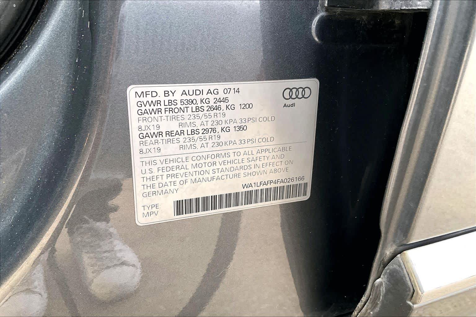 2015 Audi Q5 Premium Plus Daytona Gray Pearl Effect at AutoNation USA Houston