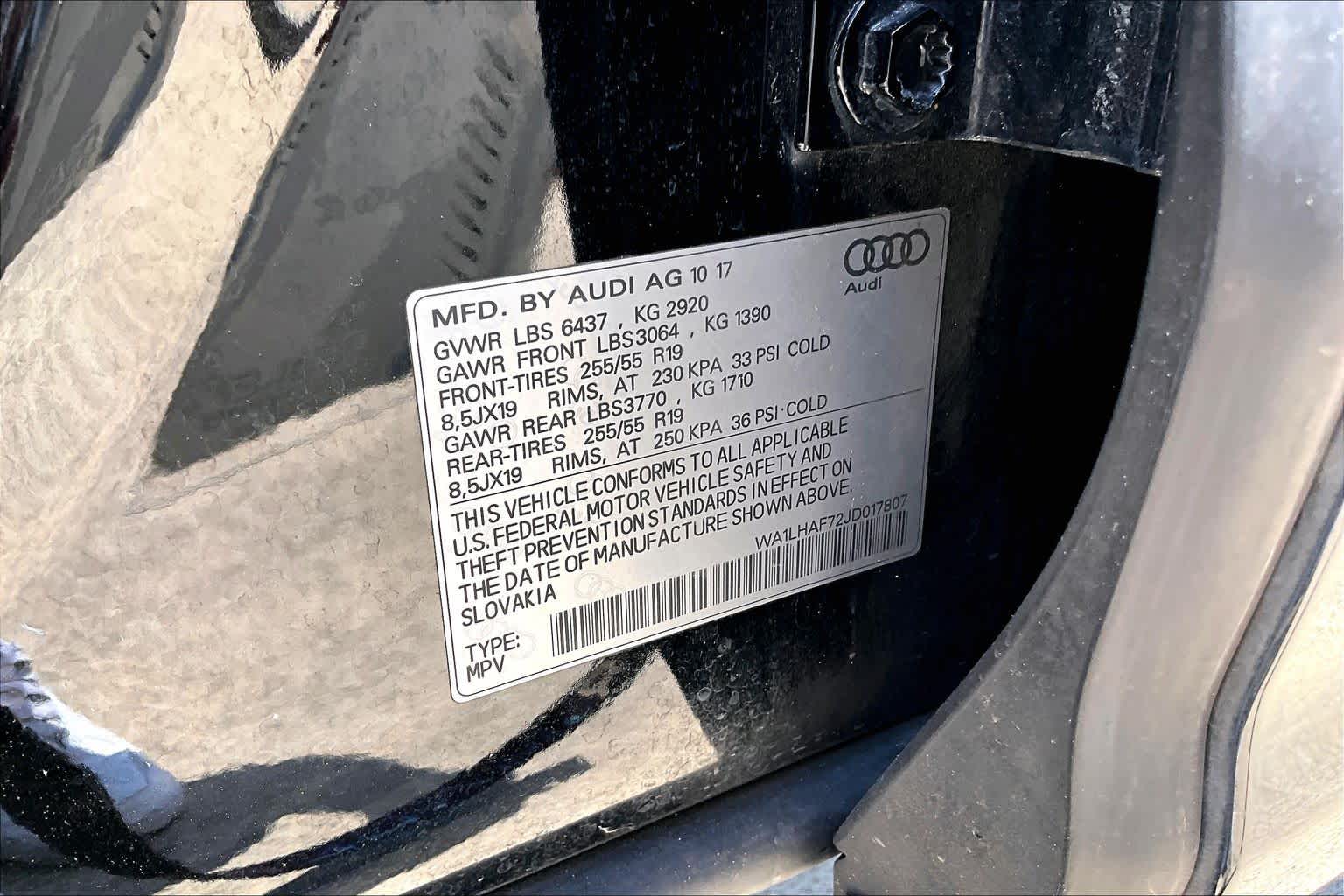 2018 Audi Q7 Premium Plus Night Black at Lexus of Clear Lake