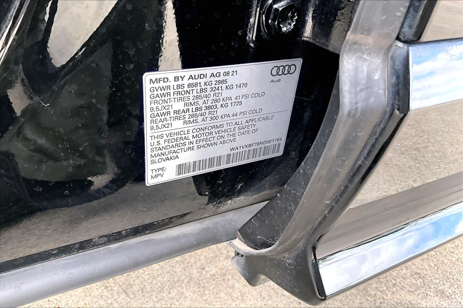 2022 Audi Q7 Prestige Mythos Black Metallic at Westside Kia