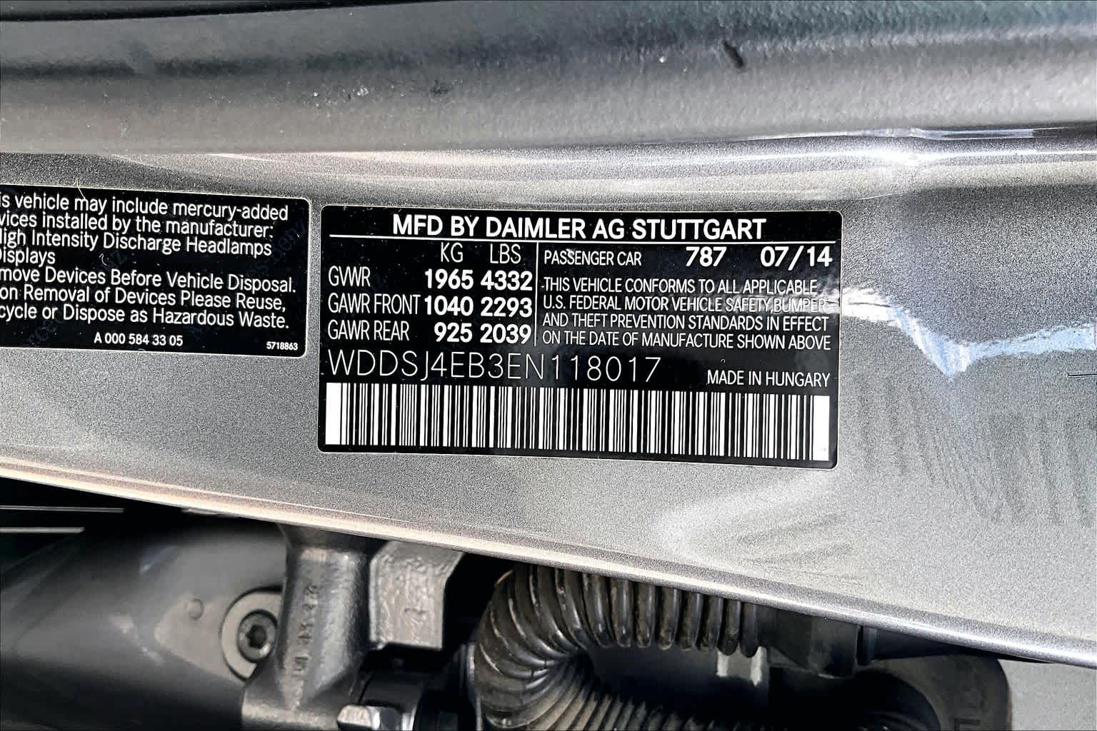 2014 Mercedes-Benz CLA 250 CLA 250 Mountain Gray Metallic at Westside Kia