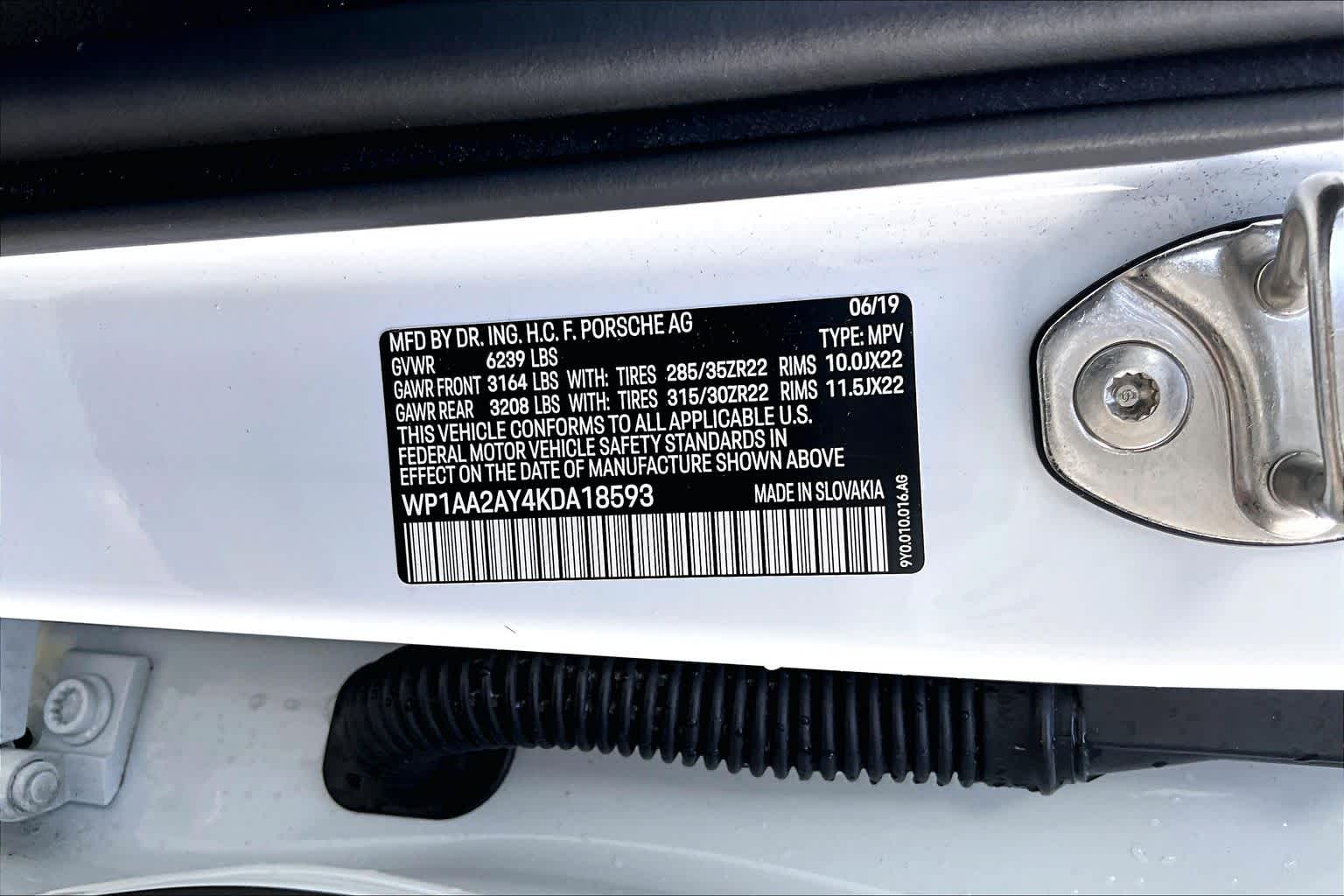 2019 Porsche Cayenne  Carrara White Metallic at AutoNation USA Katy