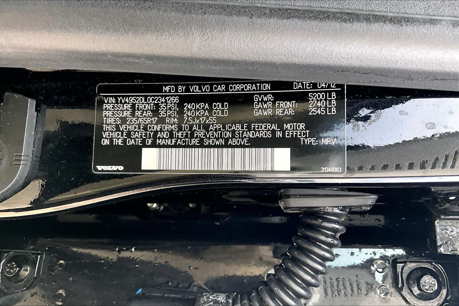 2012 Volvo XC60 3.2L Platinum Black Stone at Westside Kia