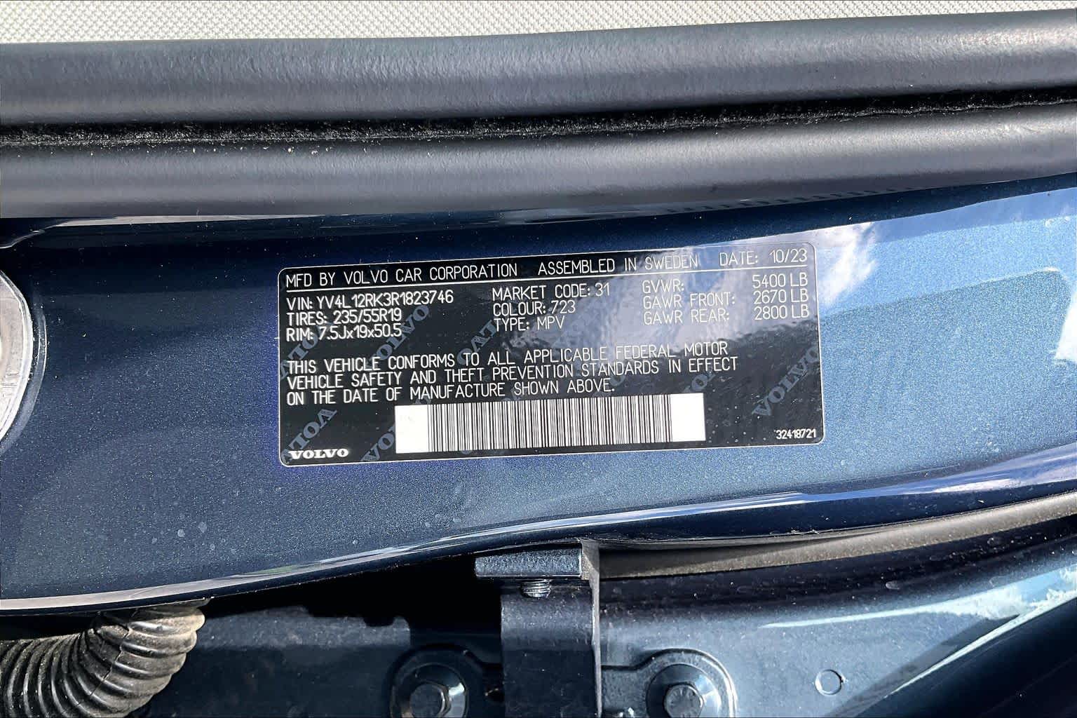 2024 Volvo XC60 Core Dark Theme Denim Blue Metallic at Emmons Autoplex