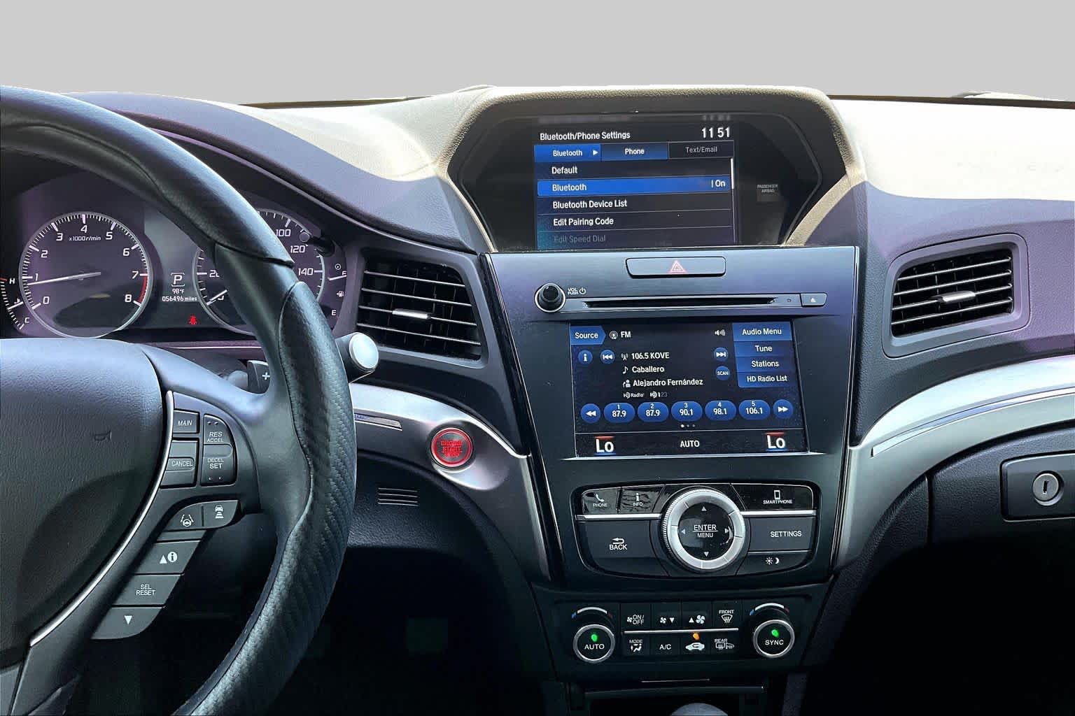 2021 Acura ILX w/Premium Package Platinum White Pearl at Group 1 Toyota Southwest