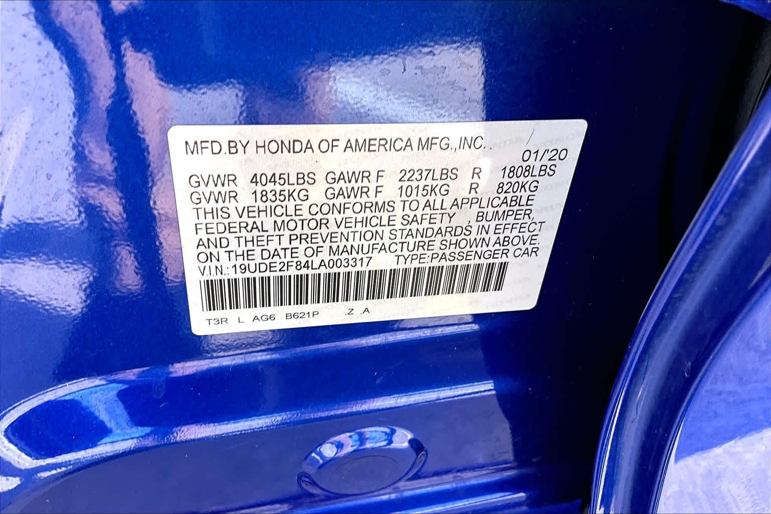 2020 Acura ILX w/Premium/A-Spec Pkg Apex Blue Pearl at Group 1 Toyota Southwest