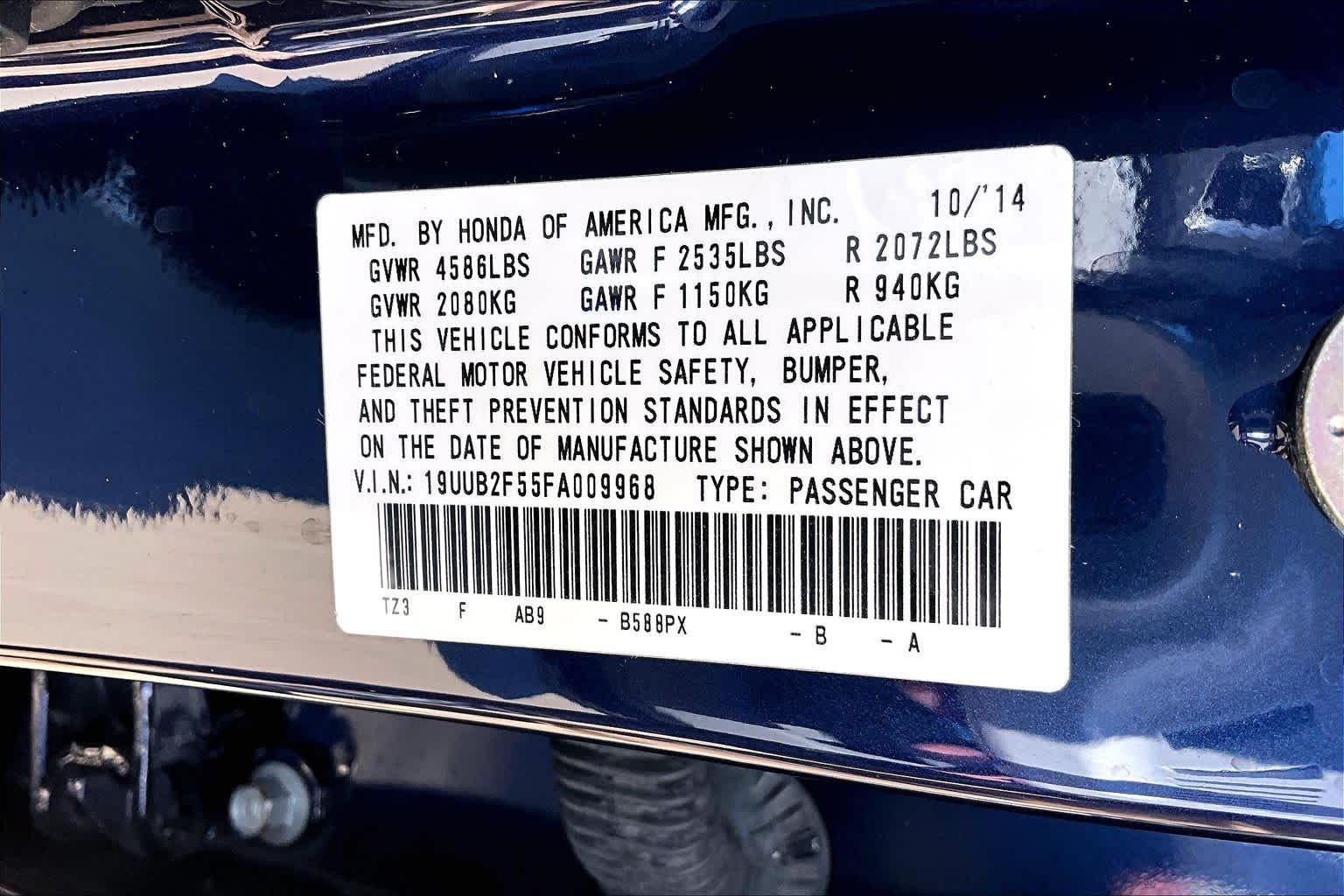 2015 Acura TLX V6 Tech Fathom Blue Pearl at AutoNation Ford Gulf Fwy