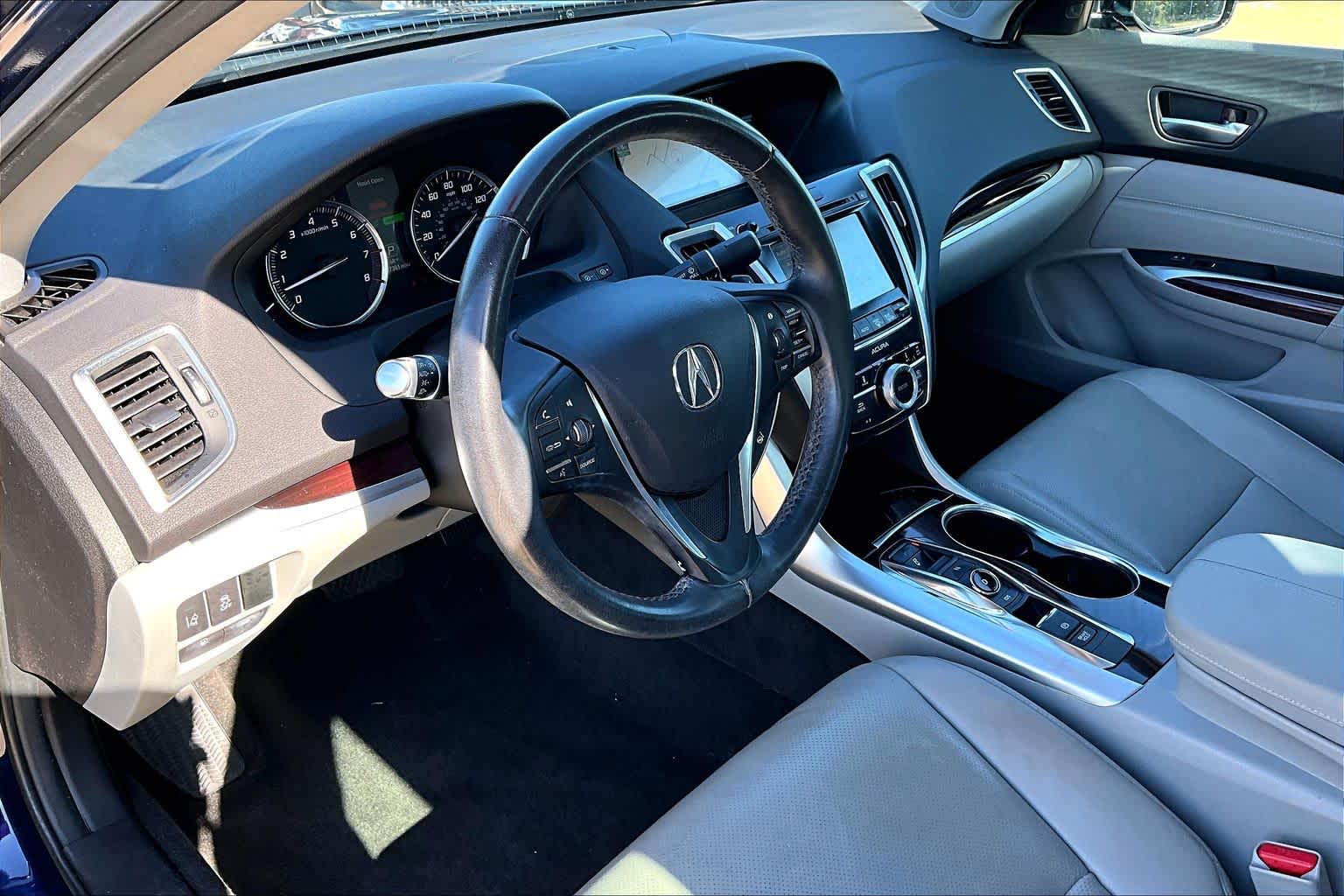 2015 Acura TLX V6 Tech Fathom Blue Pearl at AutoNation Ford Gulf Fwy