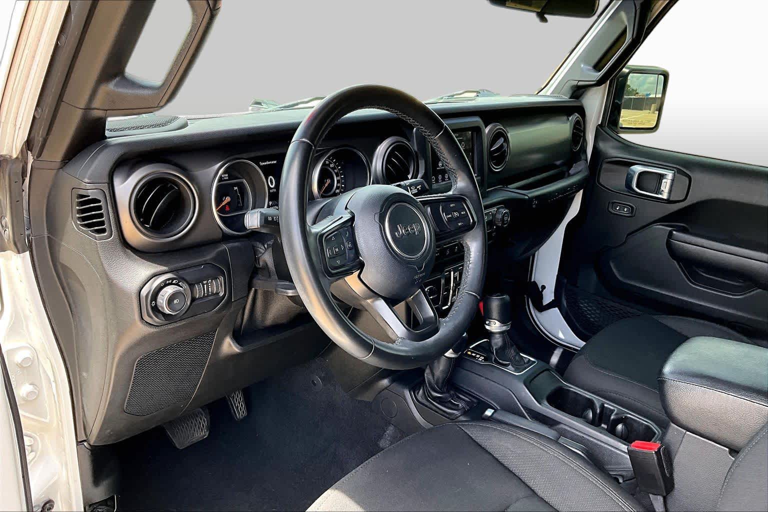 2021 Jeep Wrangler Unlimited Willys Bright White Clearcoat at Lexus Southwest Houston