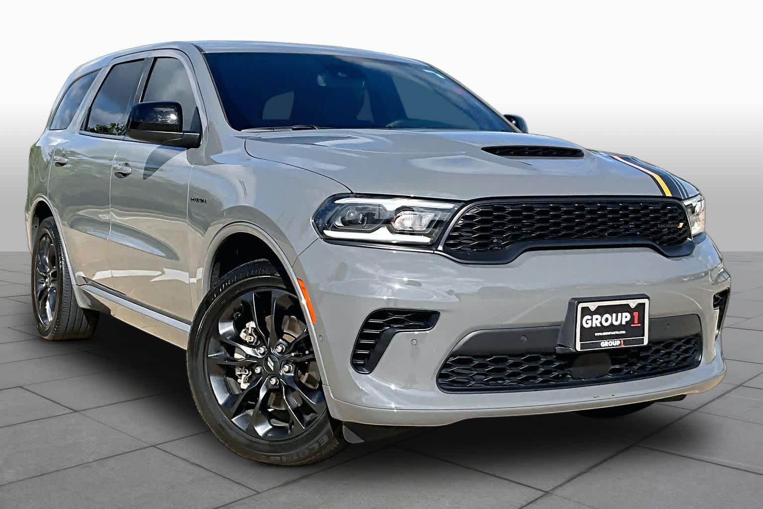 2023 Dodge Durango Hemi Orange Destroyer Gray Clearcoat at AutoNation Chrysler Jeep Dodge Ram Spring