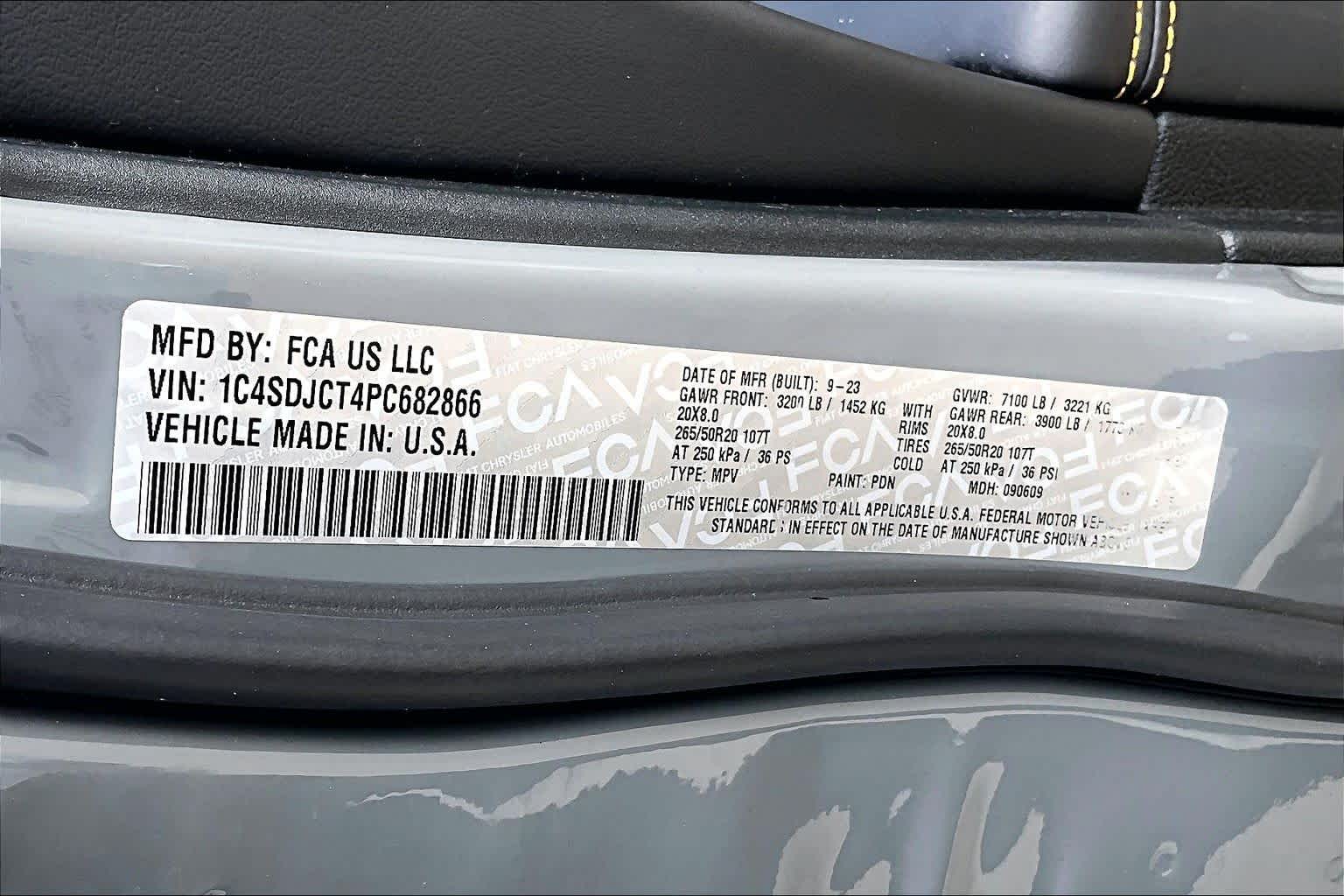 2023 Dodge Durango Hemi Orange Destroyer Gray Clearcoat at AutoNation Chrysler Jeep Dodge Ram Spring