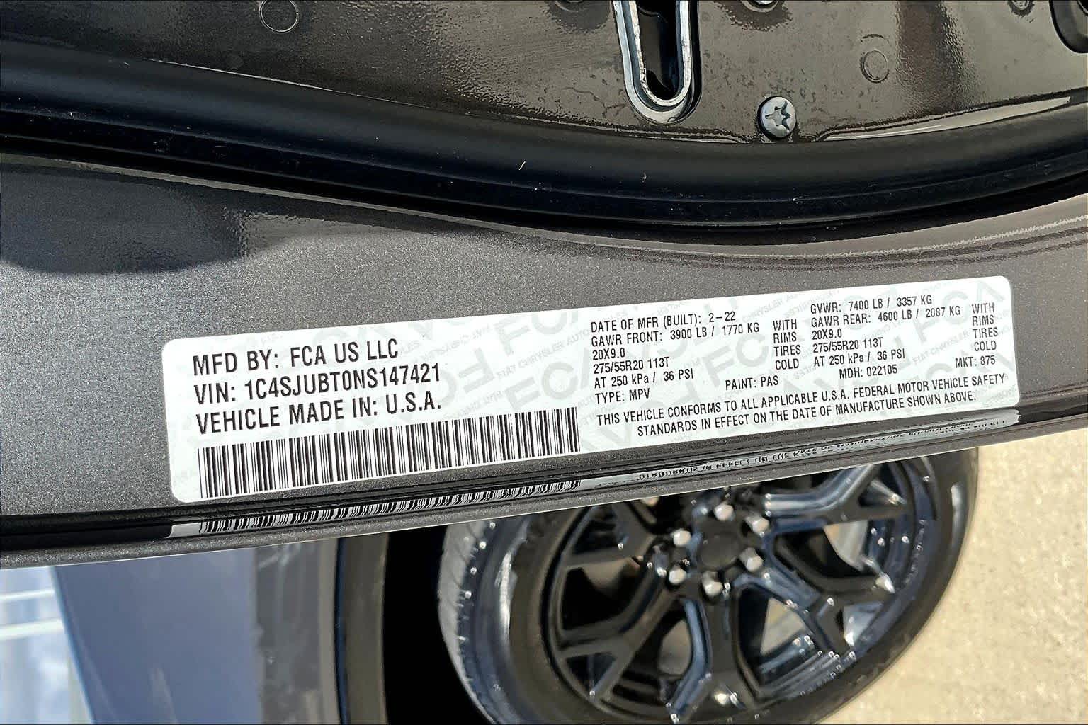 2022 Jeep Wagoneer Series II Baltic Gray Metallic Clearcoat at Tomball Chrysler Dodge Jeep Ram