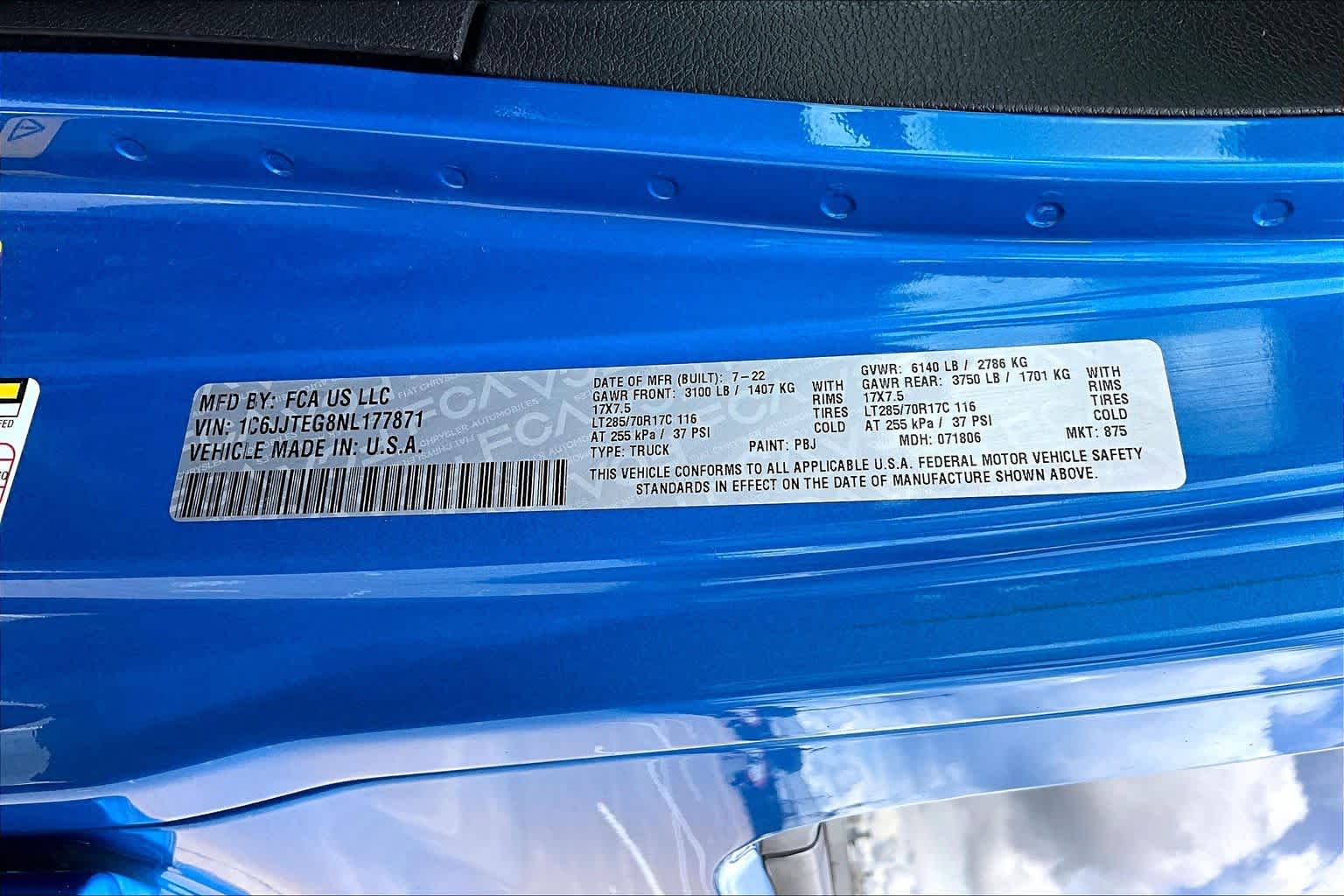 2022 Jeep Gladiator Mojave Hydro Blue Pearlcoat at Honda of Clear Lake