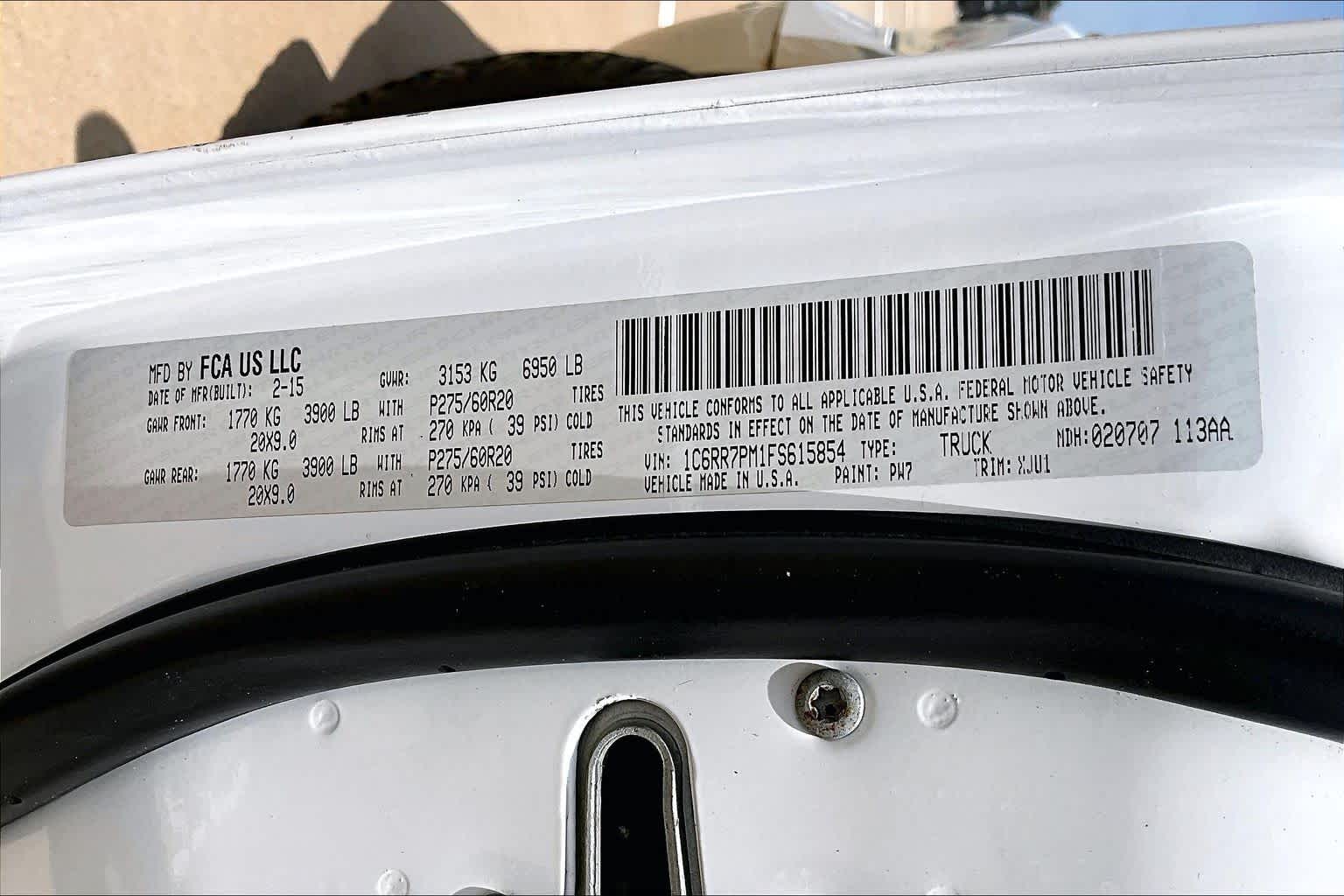 2015 Ram 1500 Laramie Longhorn Bright White Clearcoat at Davis Chevrolet