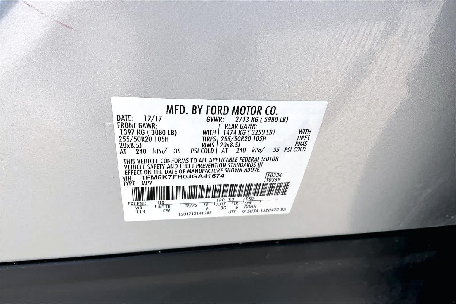 2018 Ford Explorer Limited Ingot Silver Metallic at Tomball Ford
