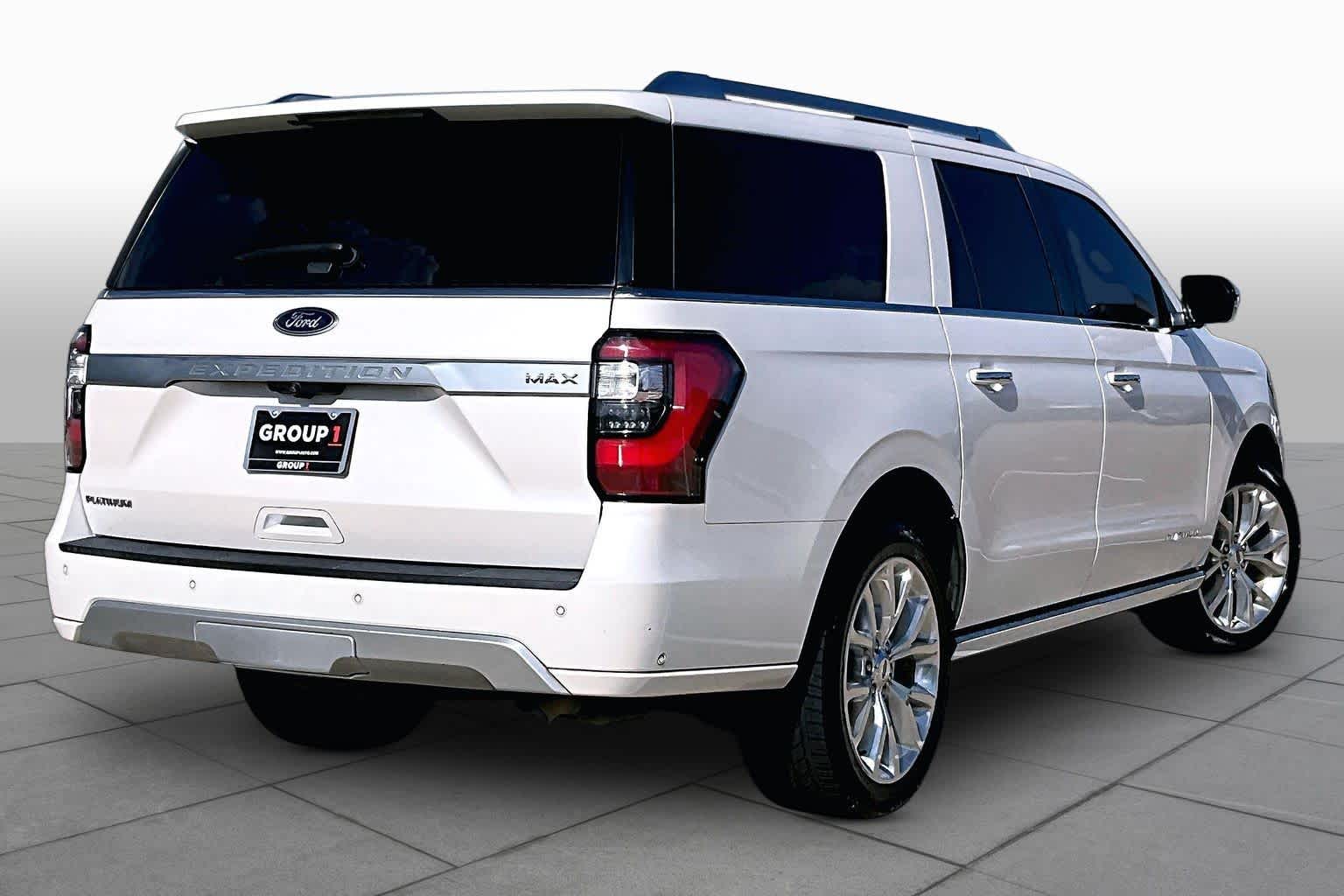 2019 Ford Expedition Max Platinum White Platinum Metallic Tri-Coat at Sterling McCall Nissan