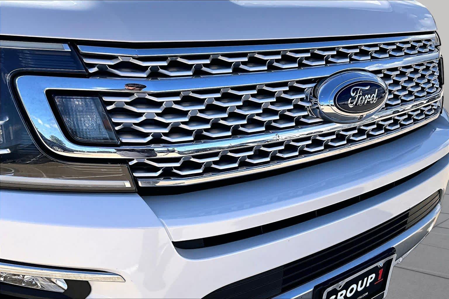 2019 Ford Expedition Max Platinum White Platinum Metallic Tri-Coat at Sterling McCall Nissan