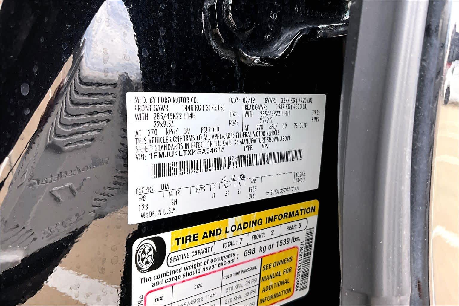 2019 Ford Expedition Platinum Agate Black Metallic at Beck & Masten Kia